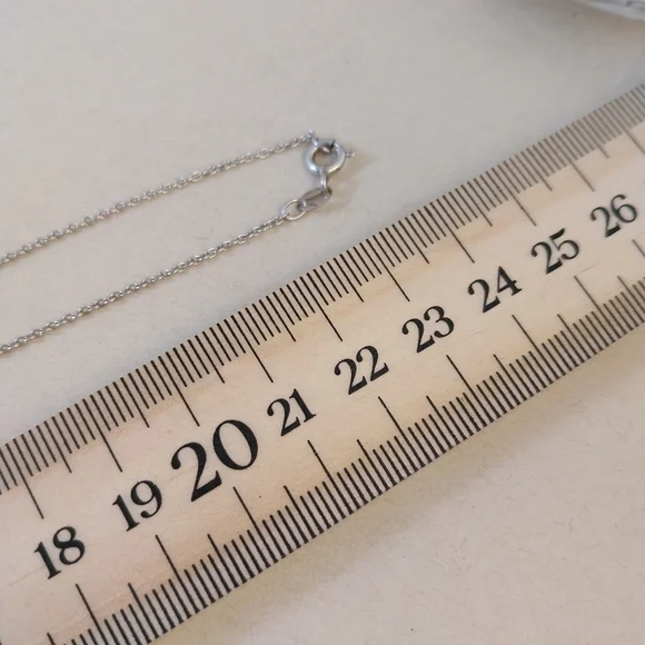 Blue&White Pendant Sterling Silver Necklace - Picture 10 of 15